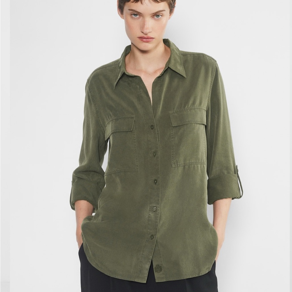 Aritzia Babaton Khaki Shirt